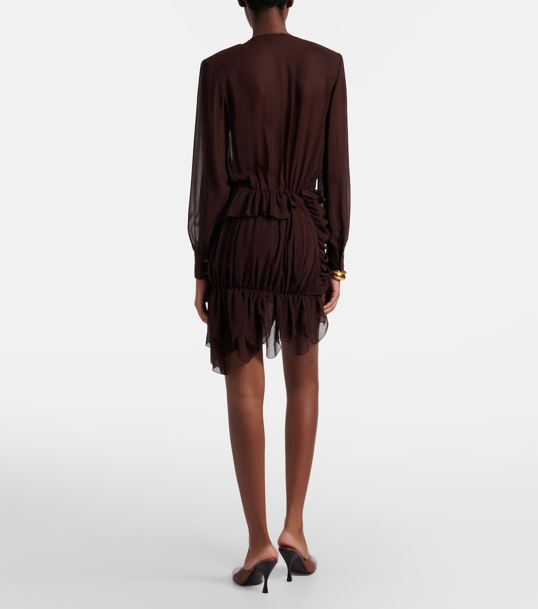 Ruffled asymmetric minidress | Jacques Wei
