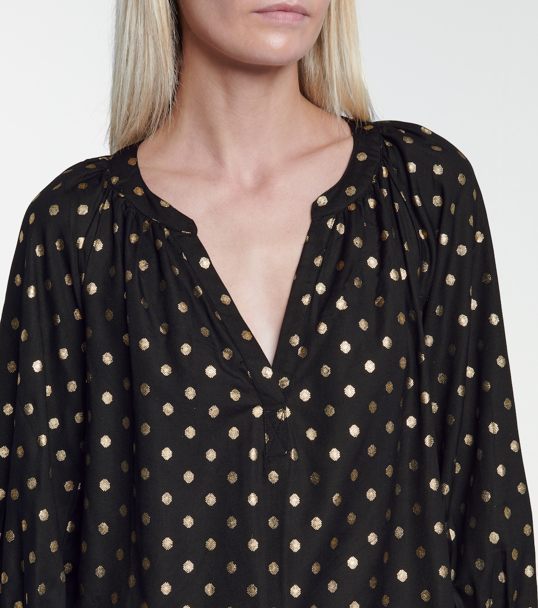 Maisee polka-dot blouse | Velvet