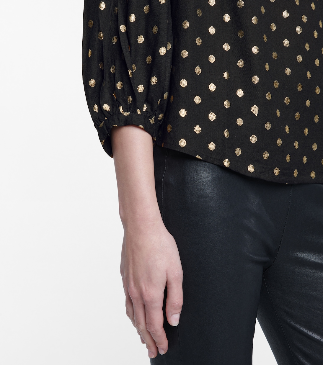 Maisee polka-dot blouse | Velvet