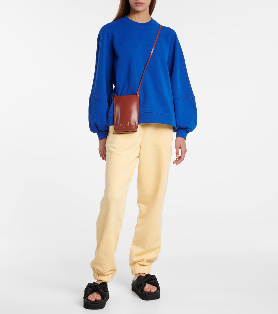 Software Isoli cotton-blend sweatpants | Ganni