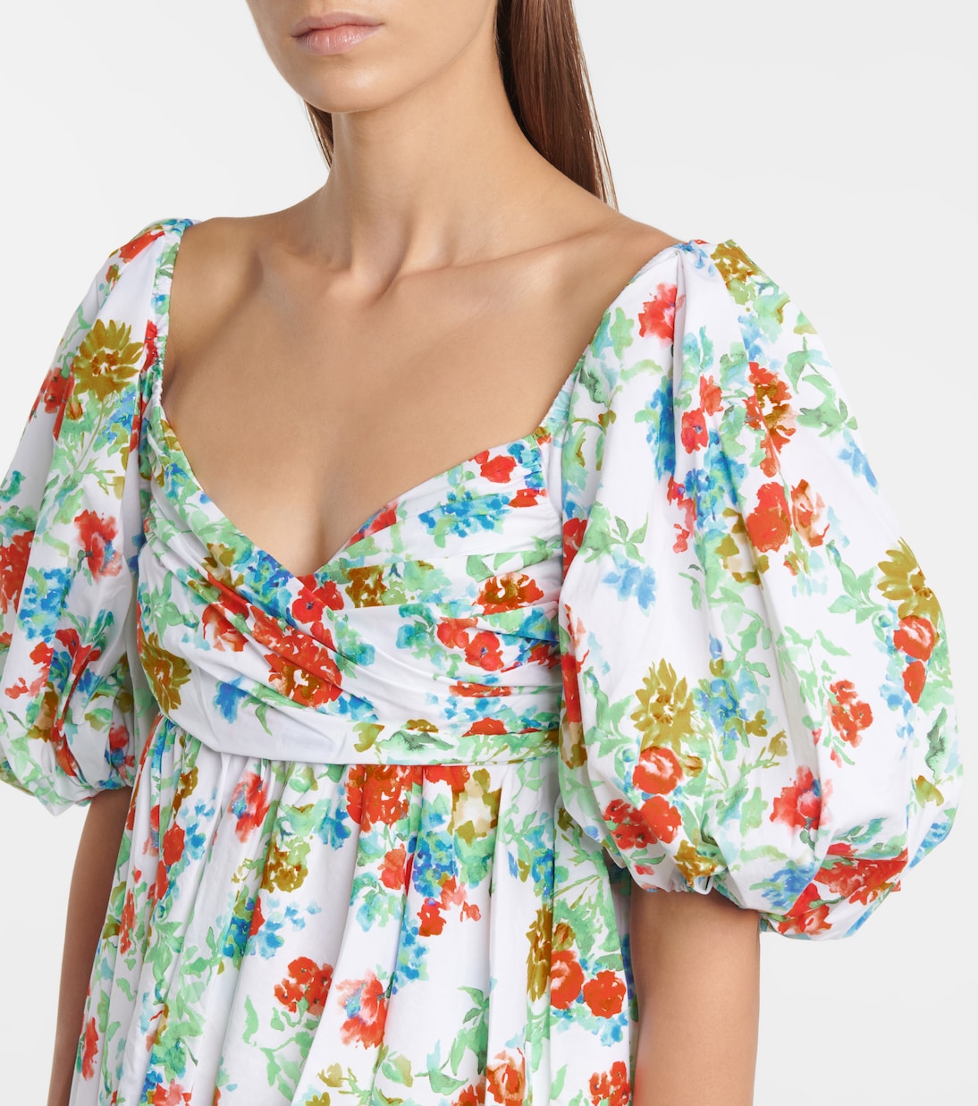 Brie floral cotton-blend top | Caroline Constas