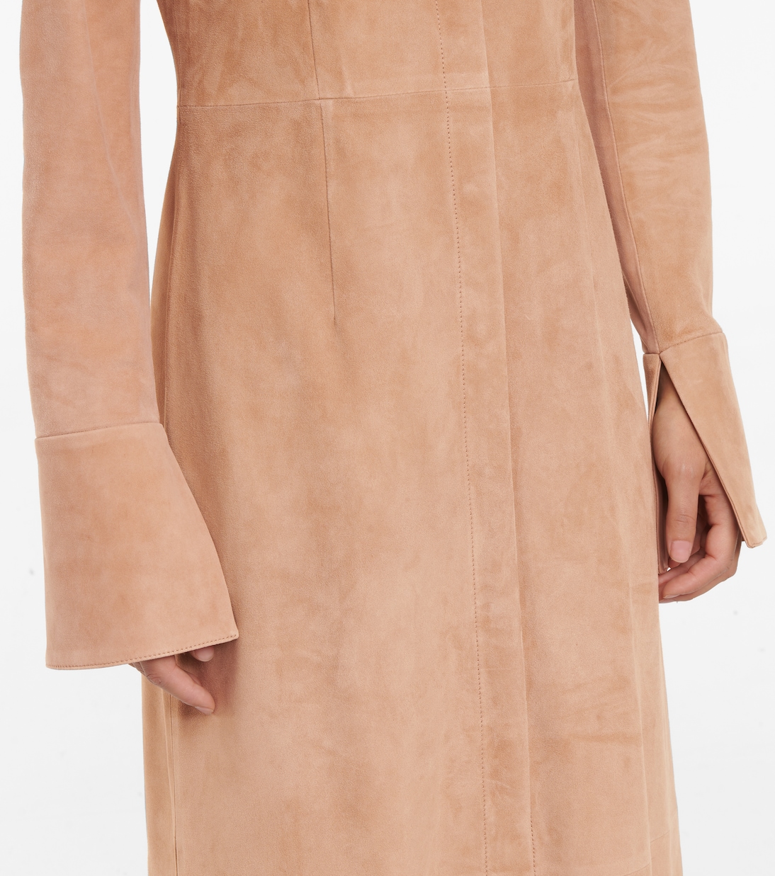 Casia suede and leather maxi dress | Joseph