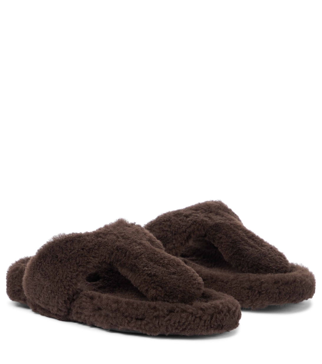 Sandali Relax Flat Footbed in shearling | Aquazzura