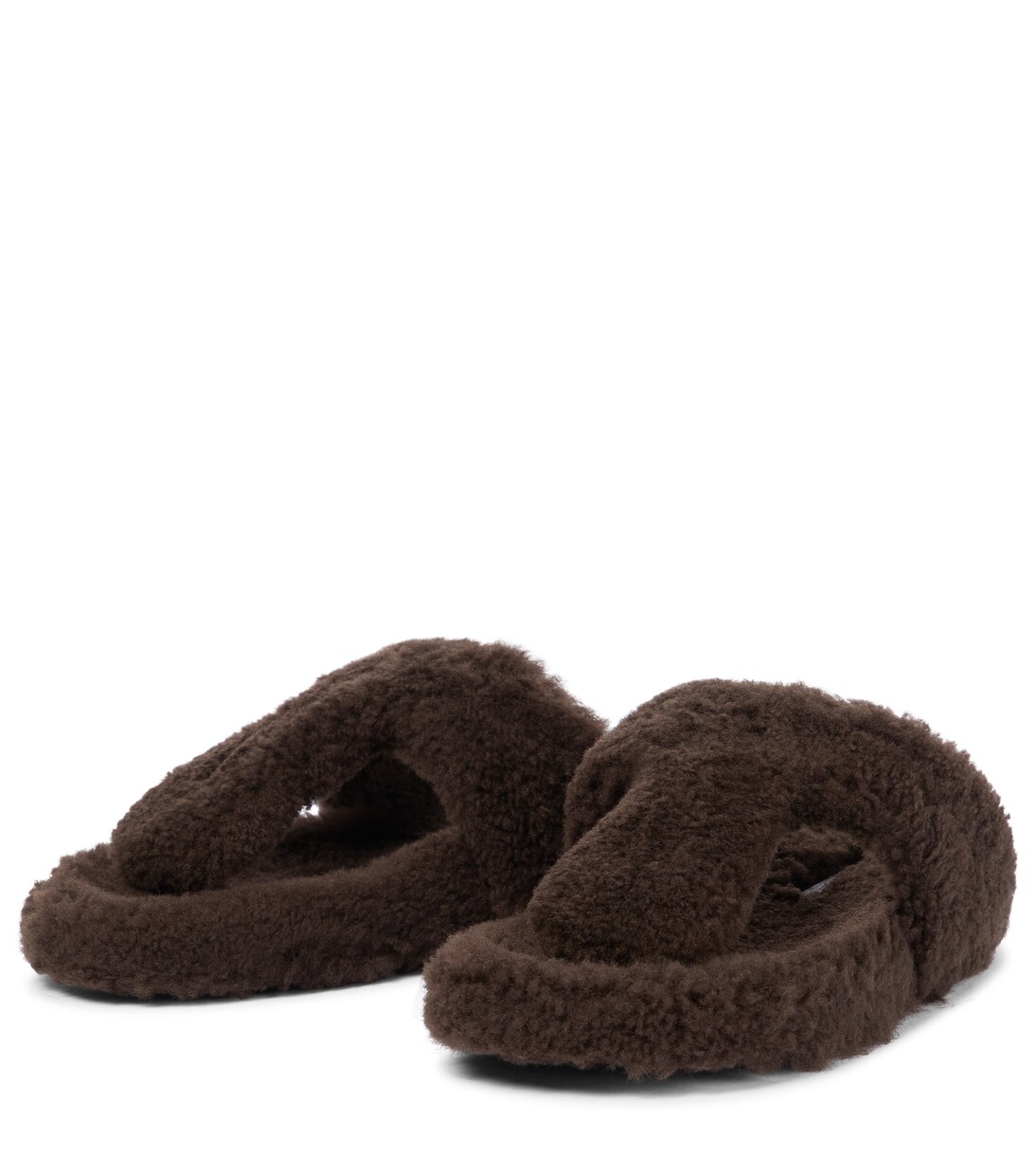 Sandali Relax Flat Footbed in shearling | Aquazzura