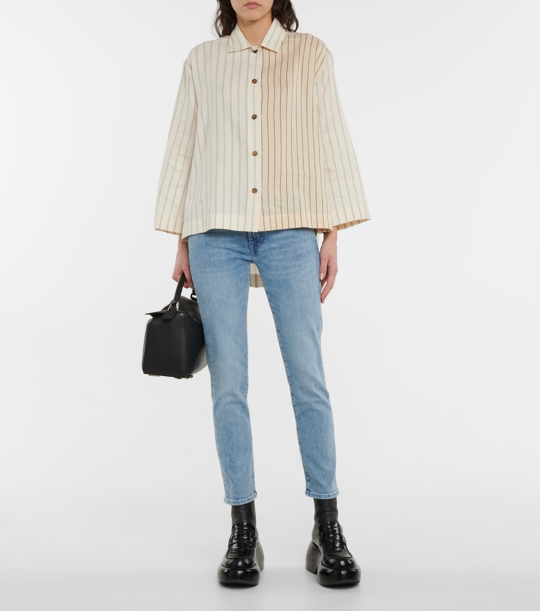 Jeans skinny Pyper Crop de tiro medio | 7 For All Mankind