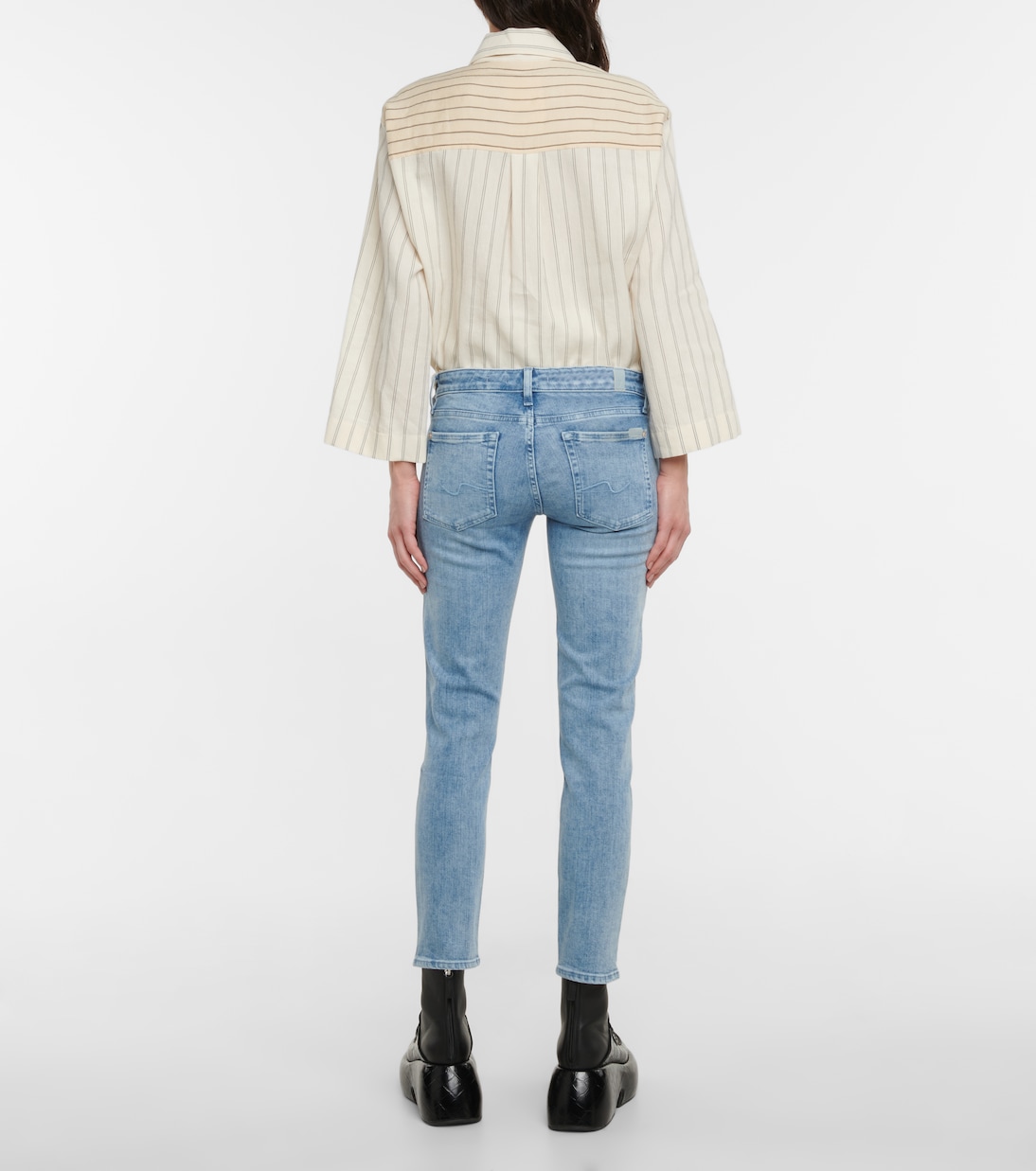 Jeans skinny Pyper Crop de tiro medio | 7 For All Mankind