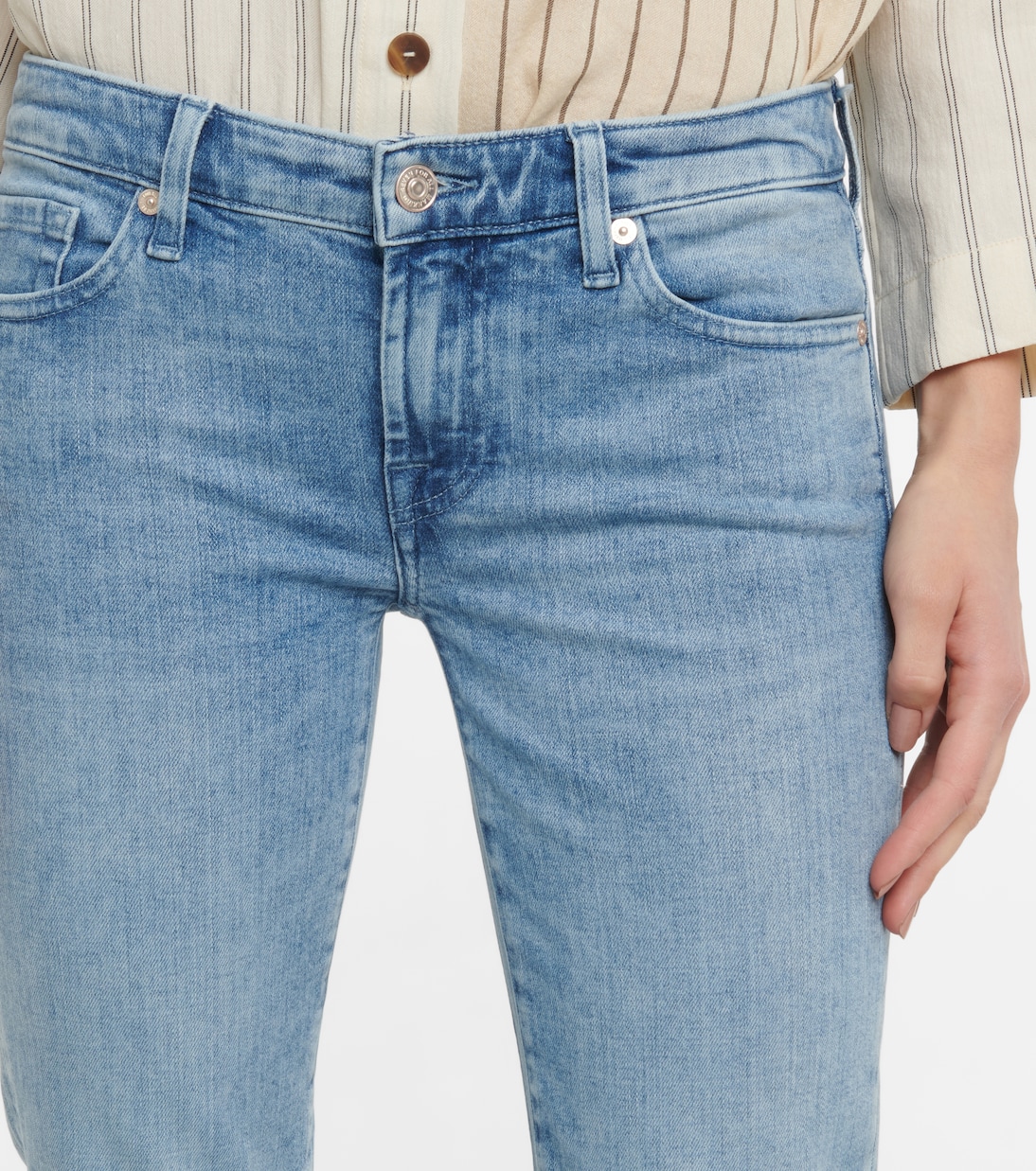 Jeans skinny Pyper Crop de tiro medio | 7 For All Mankind