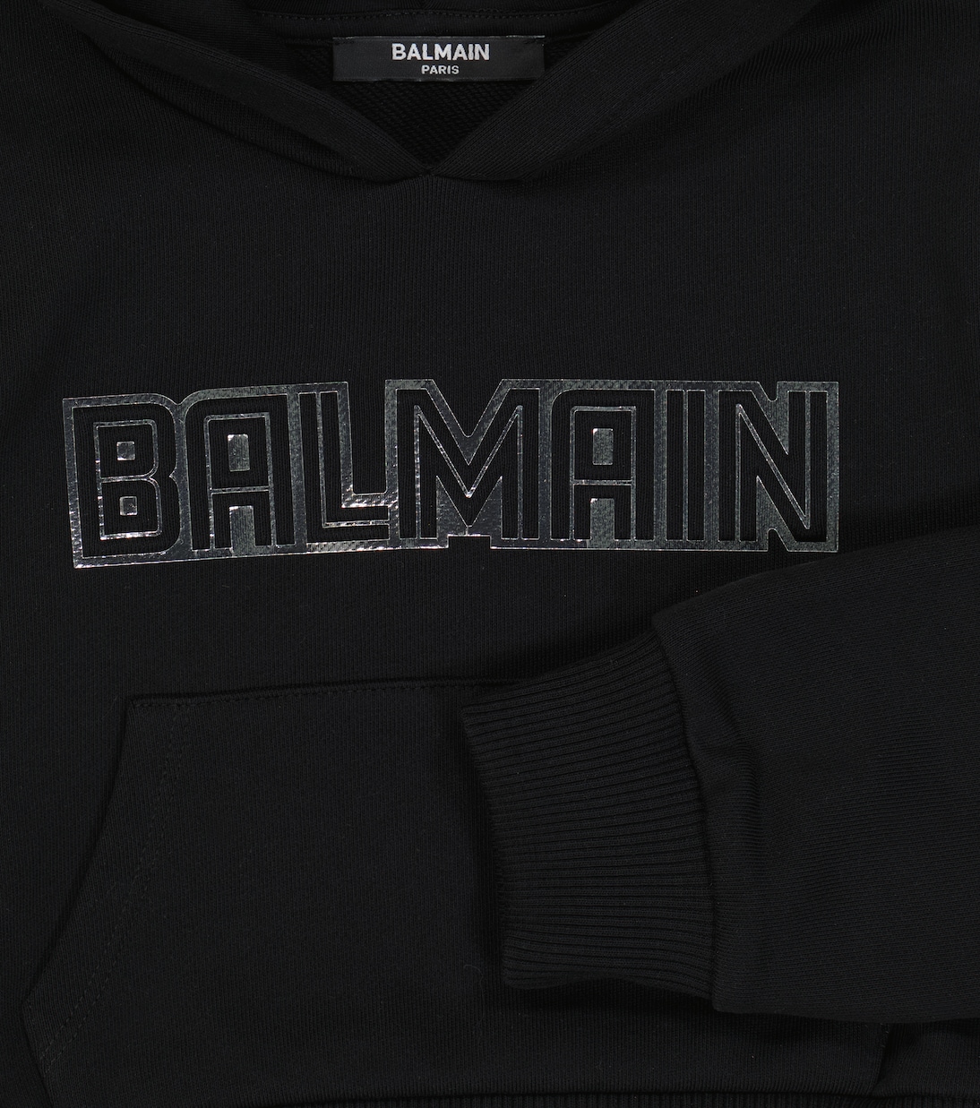 Sudadera con capucha de algodón con logo | Balmain Kids