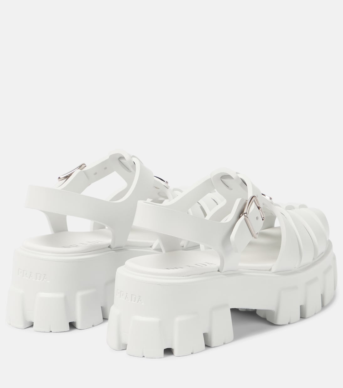 Sandali Monolith in gomma con platform | Prada