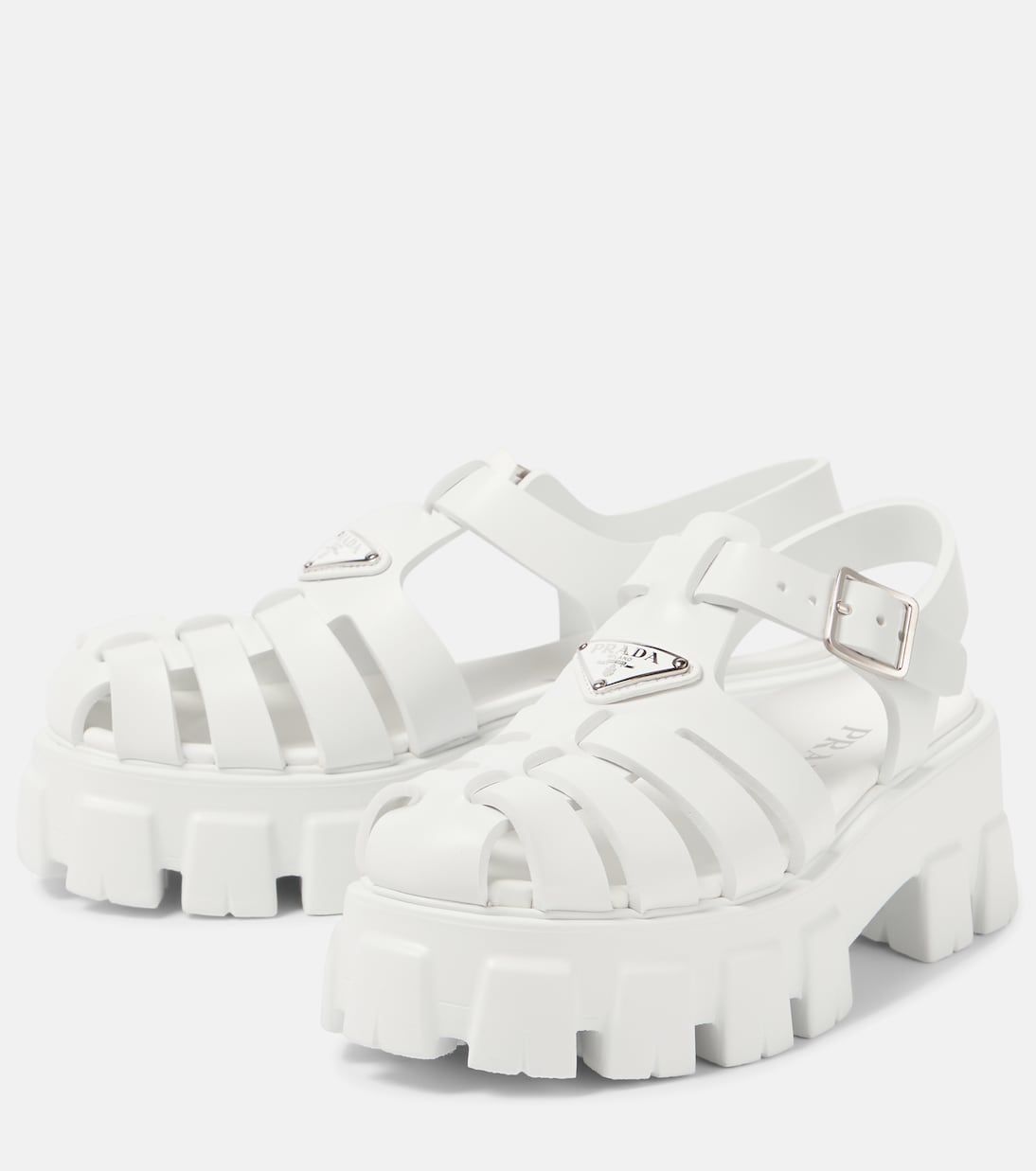 Sandali Monolith in gomma con platform | Prada