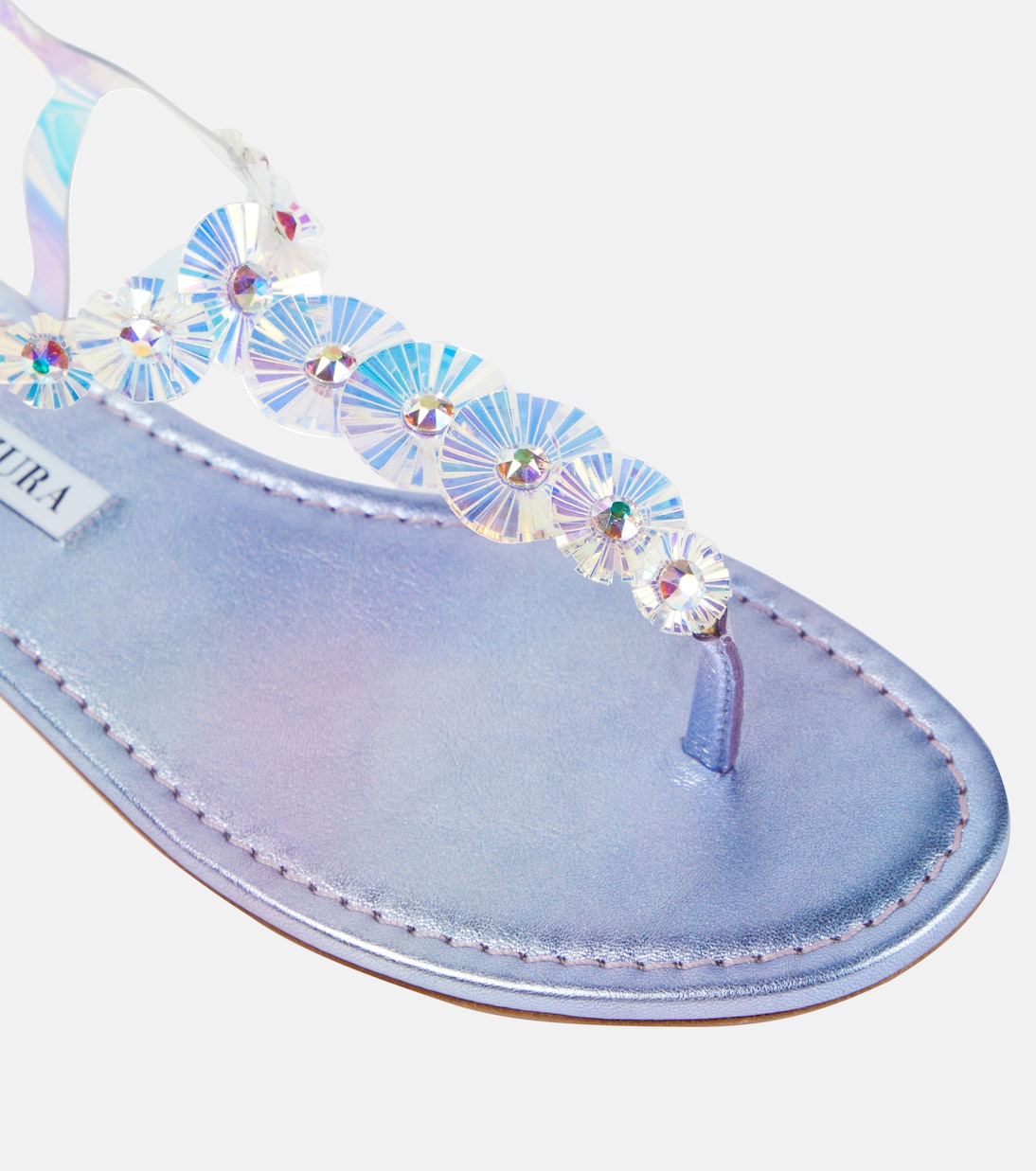 Meteorite embellished PVC sandals | Aquazzura