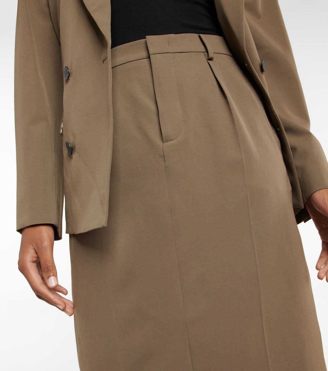 Low-rise wool-blend pencil skirt | Jean Paul Gaultier