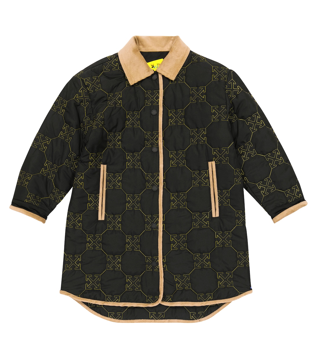 Giacca imbottita e trapuntata con logo | Off-White Kids