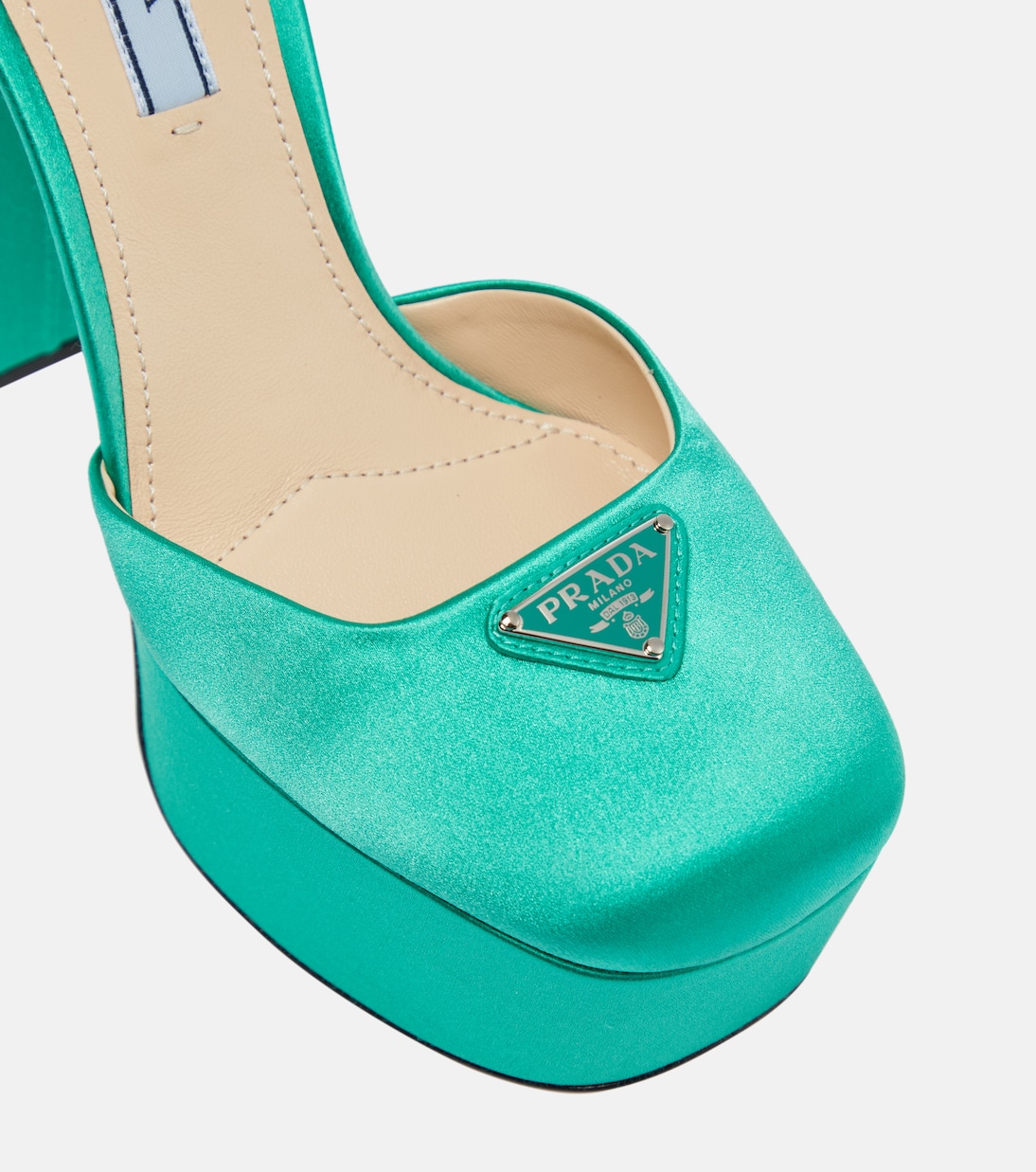 Pumps in raso con plateau | Prada