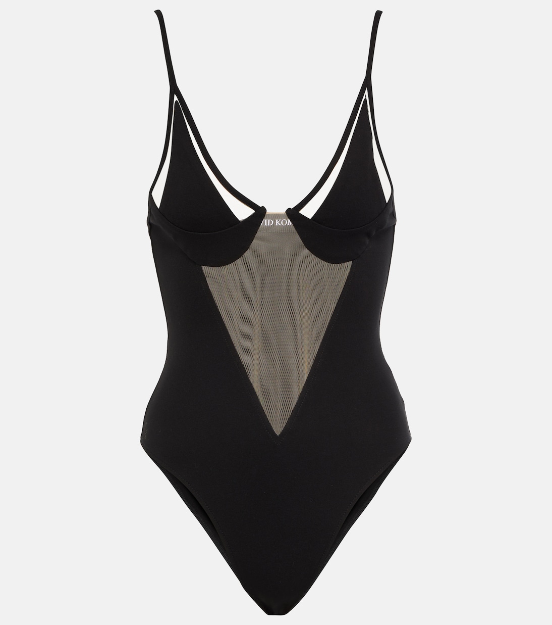 Mesh-paneled bodysuit | David Koma
