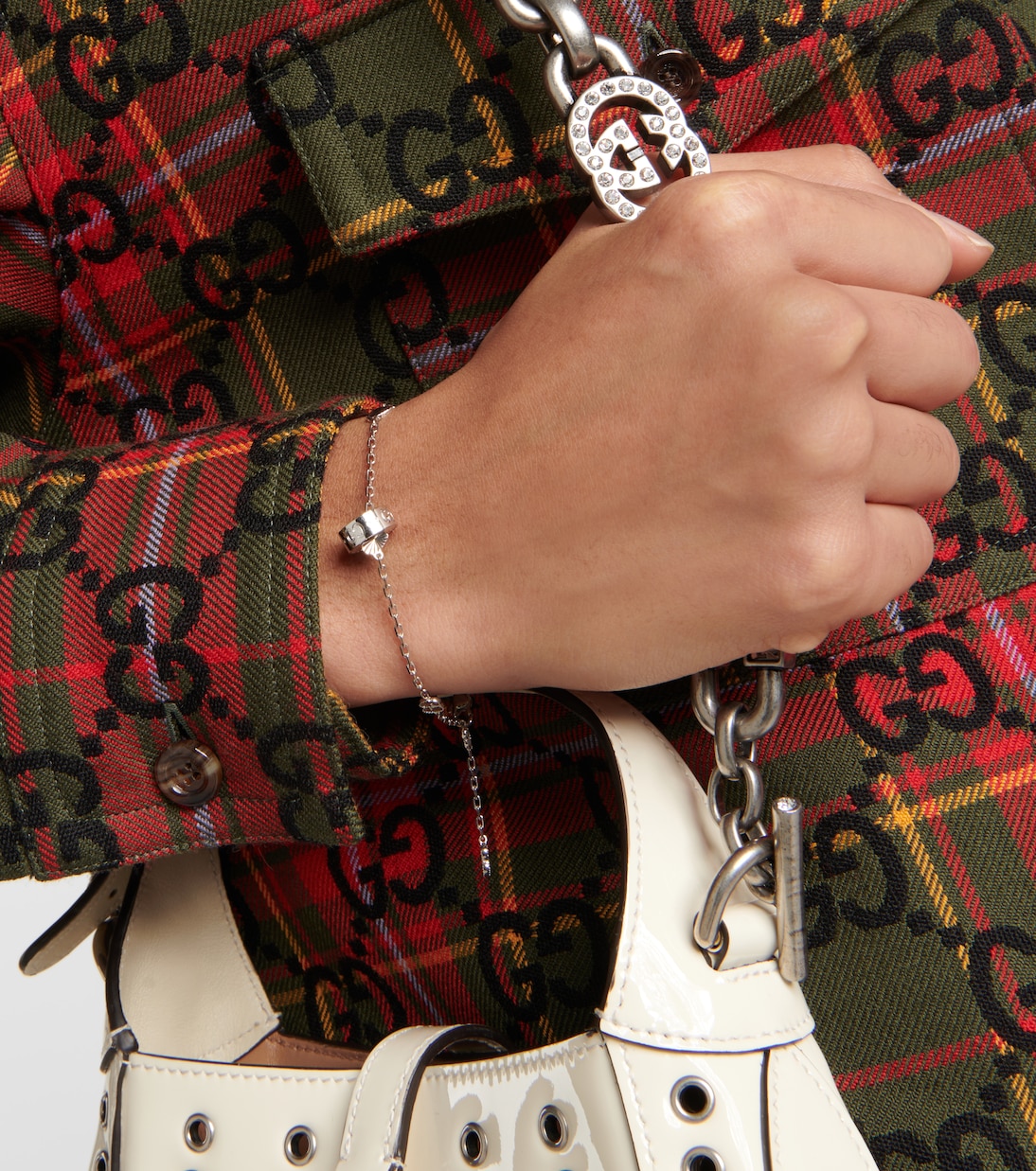 Bracciale Icon in oro bianco 18kt | Gucci