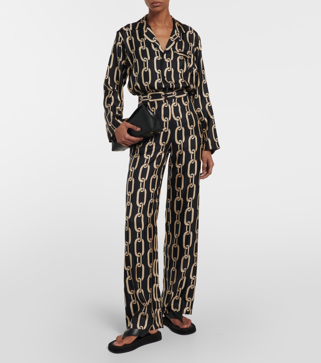 Pantalones rectos Germaine de seda | Nili Lotan