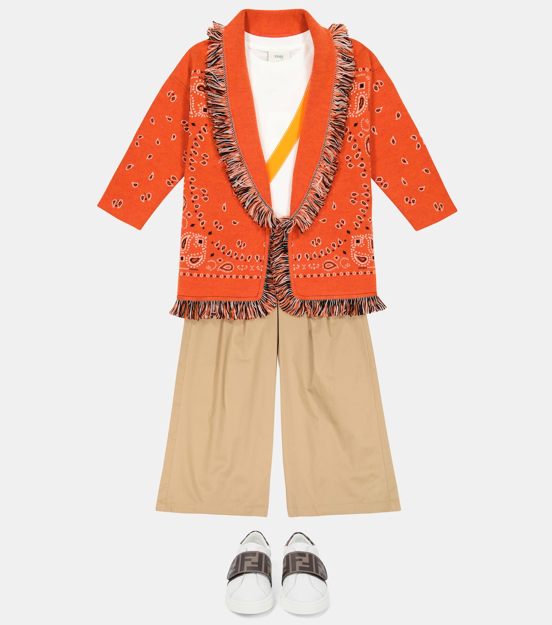 Bandana jacquard cardigan | Alanui Kids