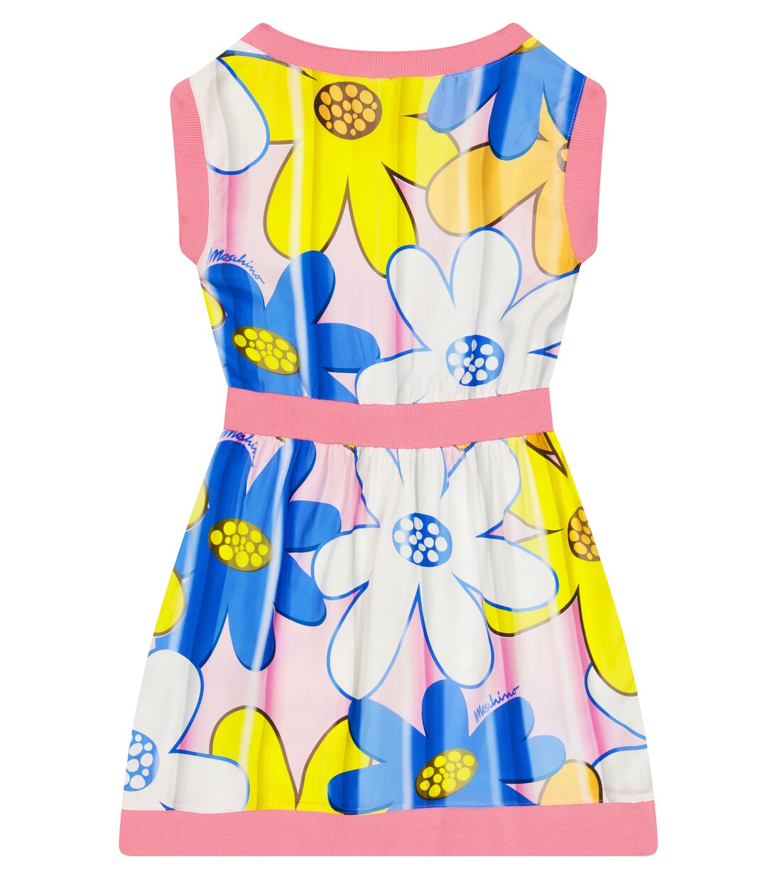Abito in raso e cotone con stampa | Moschino Kids