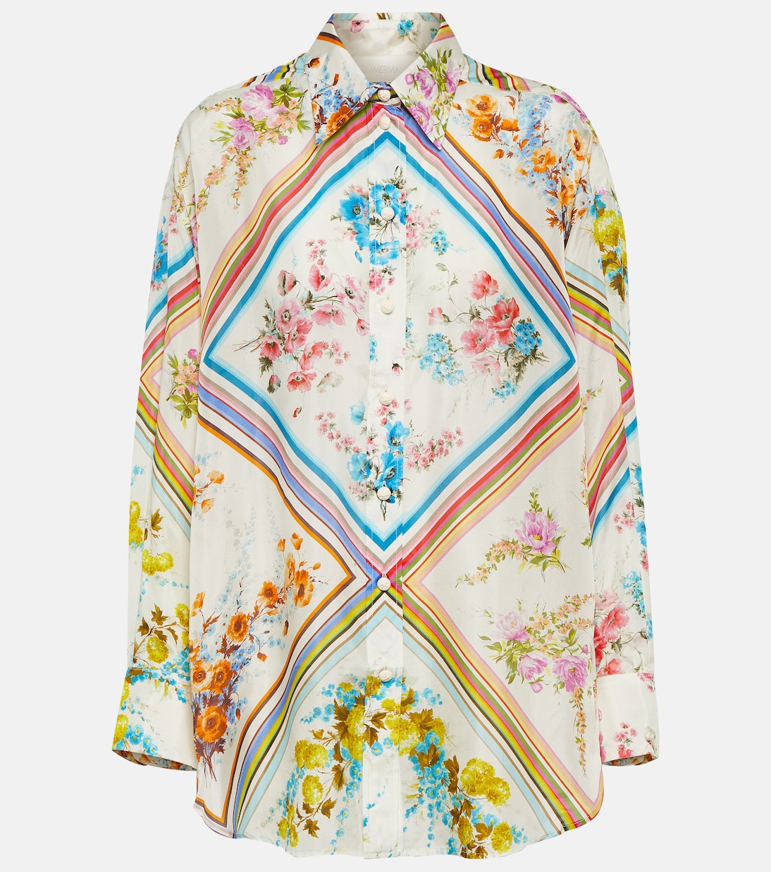 Blusa Halcyon in seta con stampa | Zimmermann