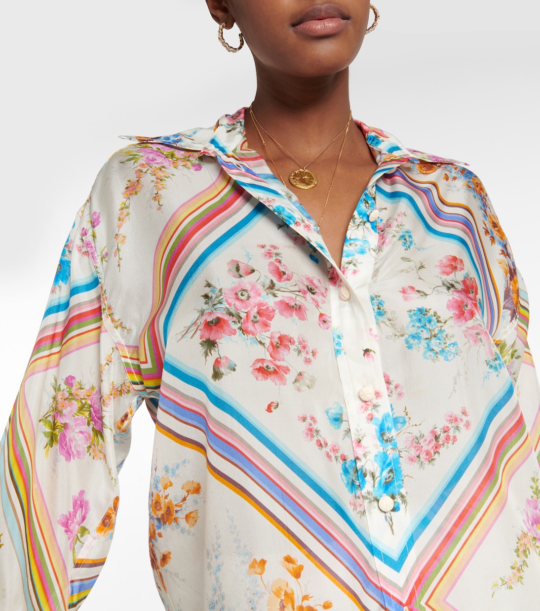 Blusa Halcyon in seta con stampa | Zimmermann