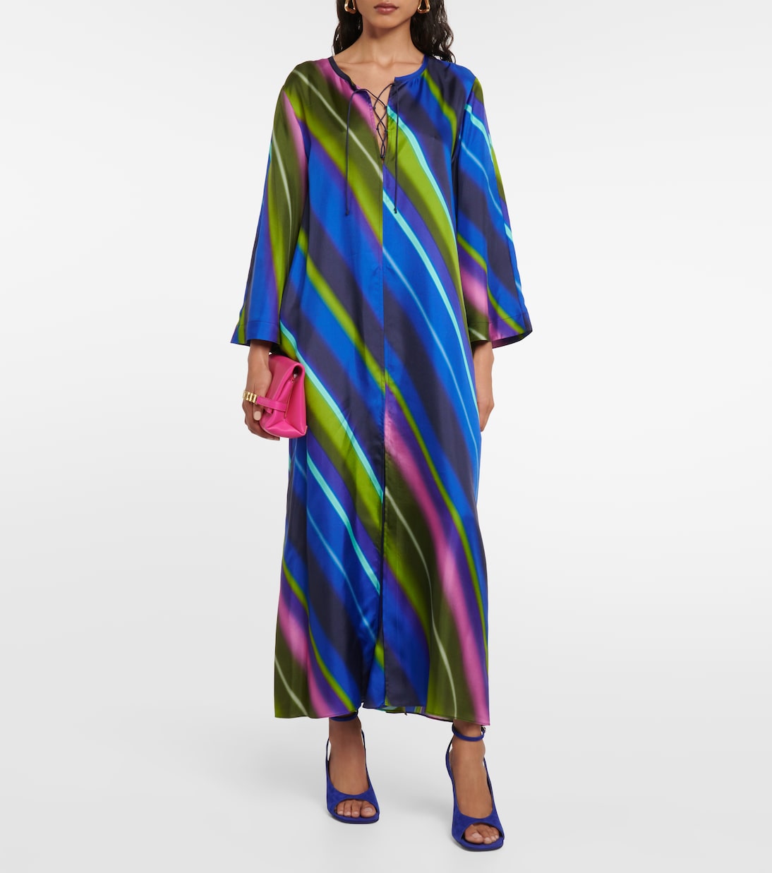 Abito midi Citylight Stripes in twill | Dorothee Schumacher