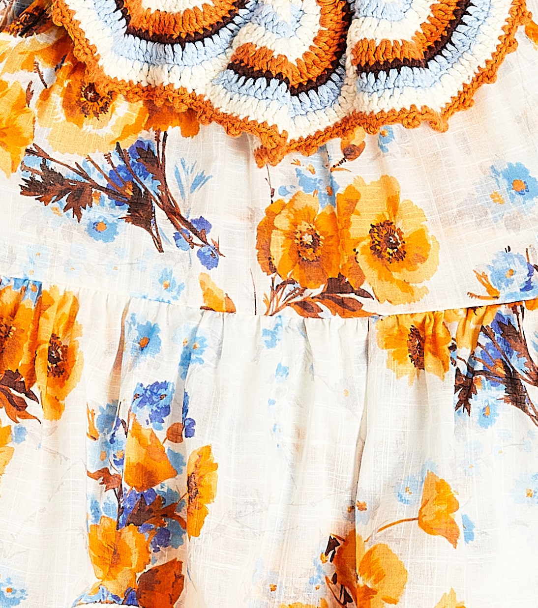 Abito Halcyon in cotone a balze | Zimmermann Kids