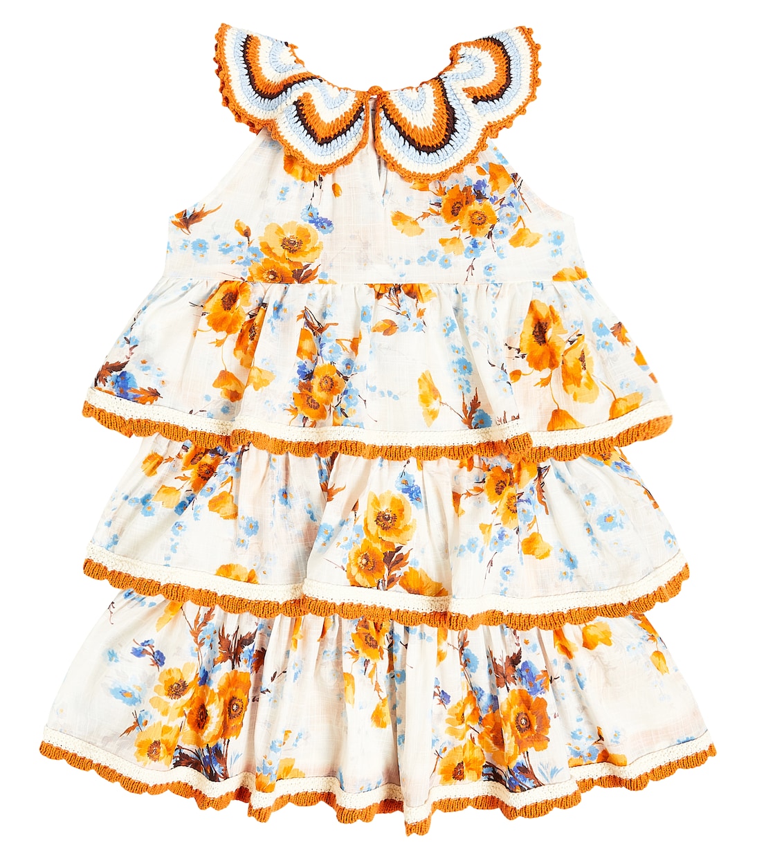 Abito Halcyon in cotone a balze | Zimmermann Kids
