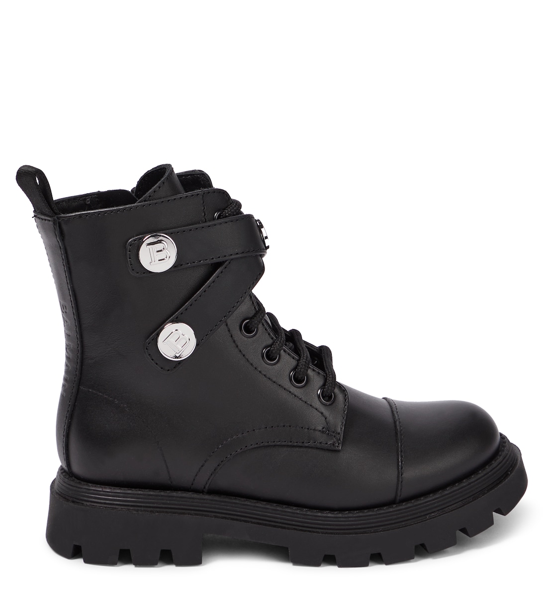 Stivali in pelle con logo | Balmain Kids