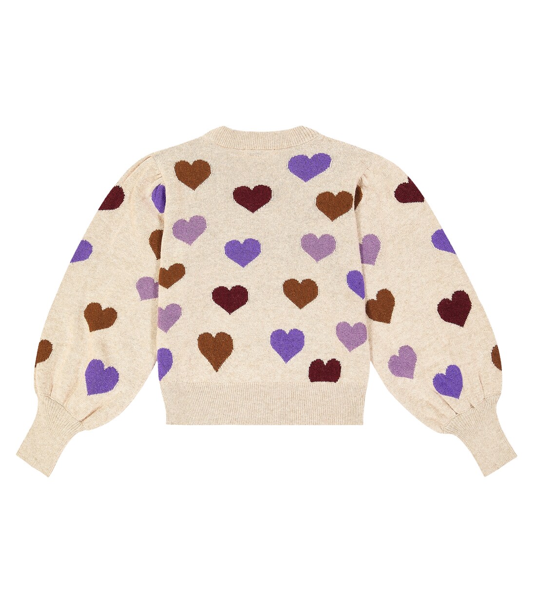 Pull Hearts intarsia en laine mélangée | The New Society