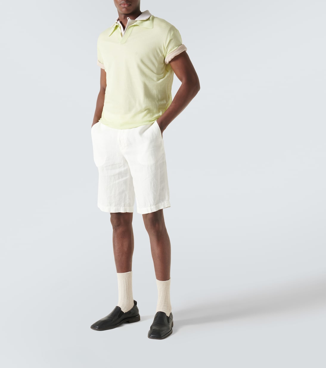 Wool and silk polo sweater | Auralee