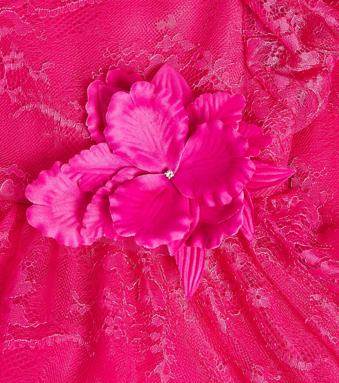 Verziertes Kleid aus Spitze | Monnalisa