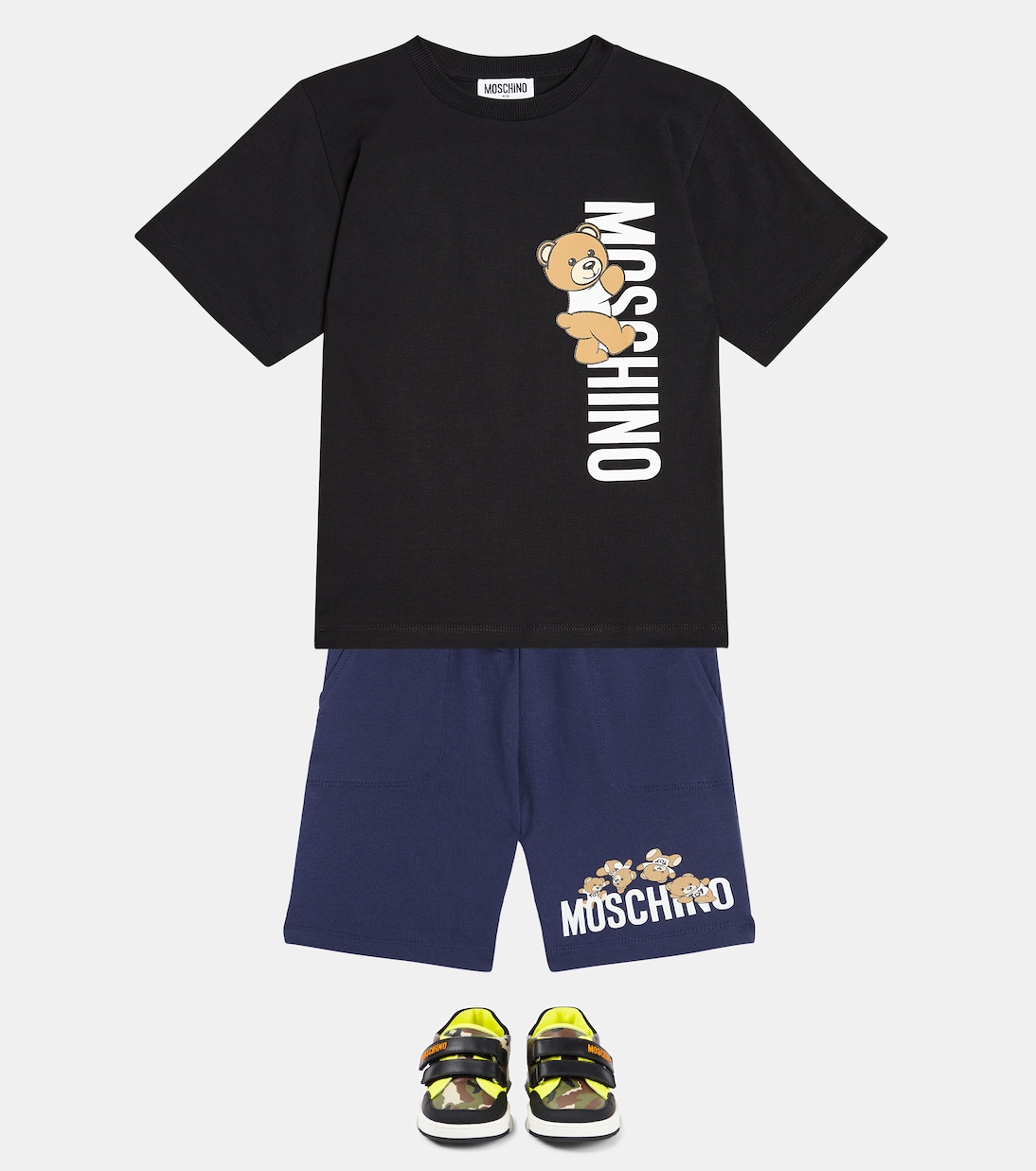 Shorts Teddy Bear aus Baumwoll-Jersey | Moschino Kids