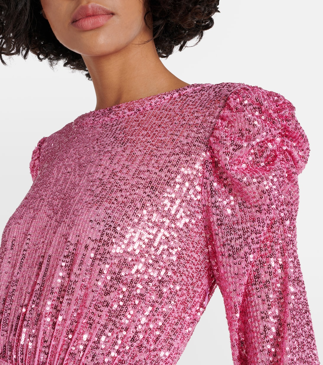Cerise sequined midi dress | Rixo