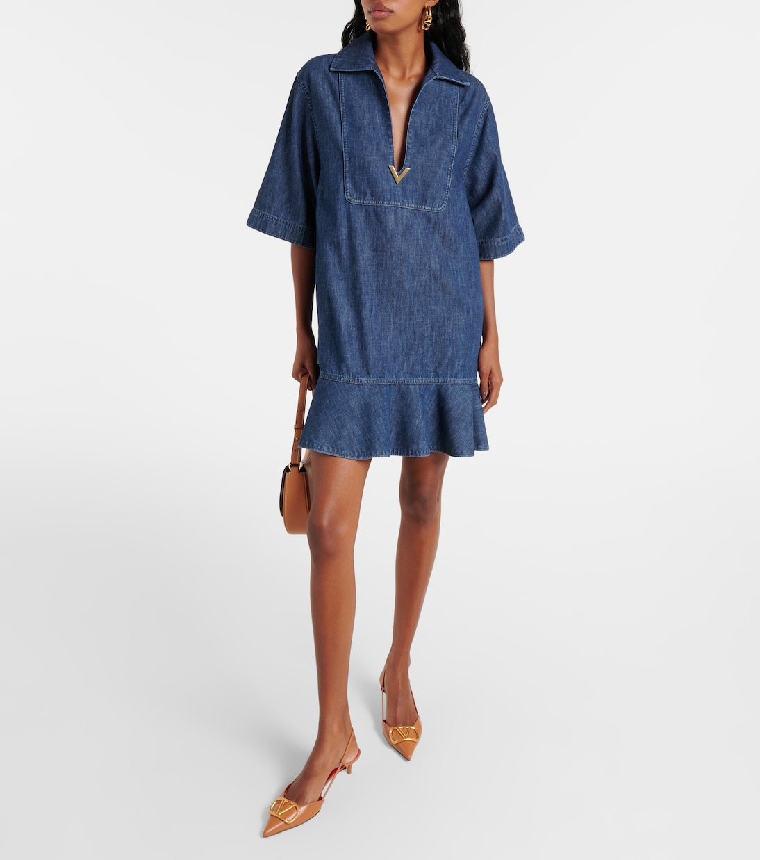 Robe VGold en chambray de coton | Valentino