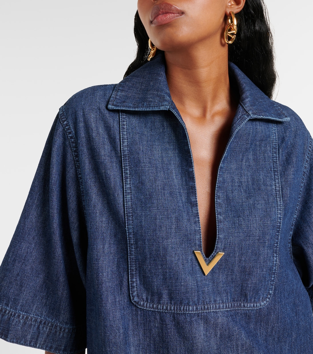 Robe VGold en chambray de coton | Valentino