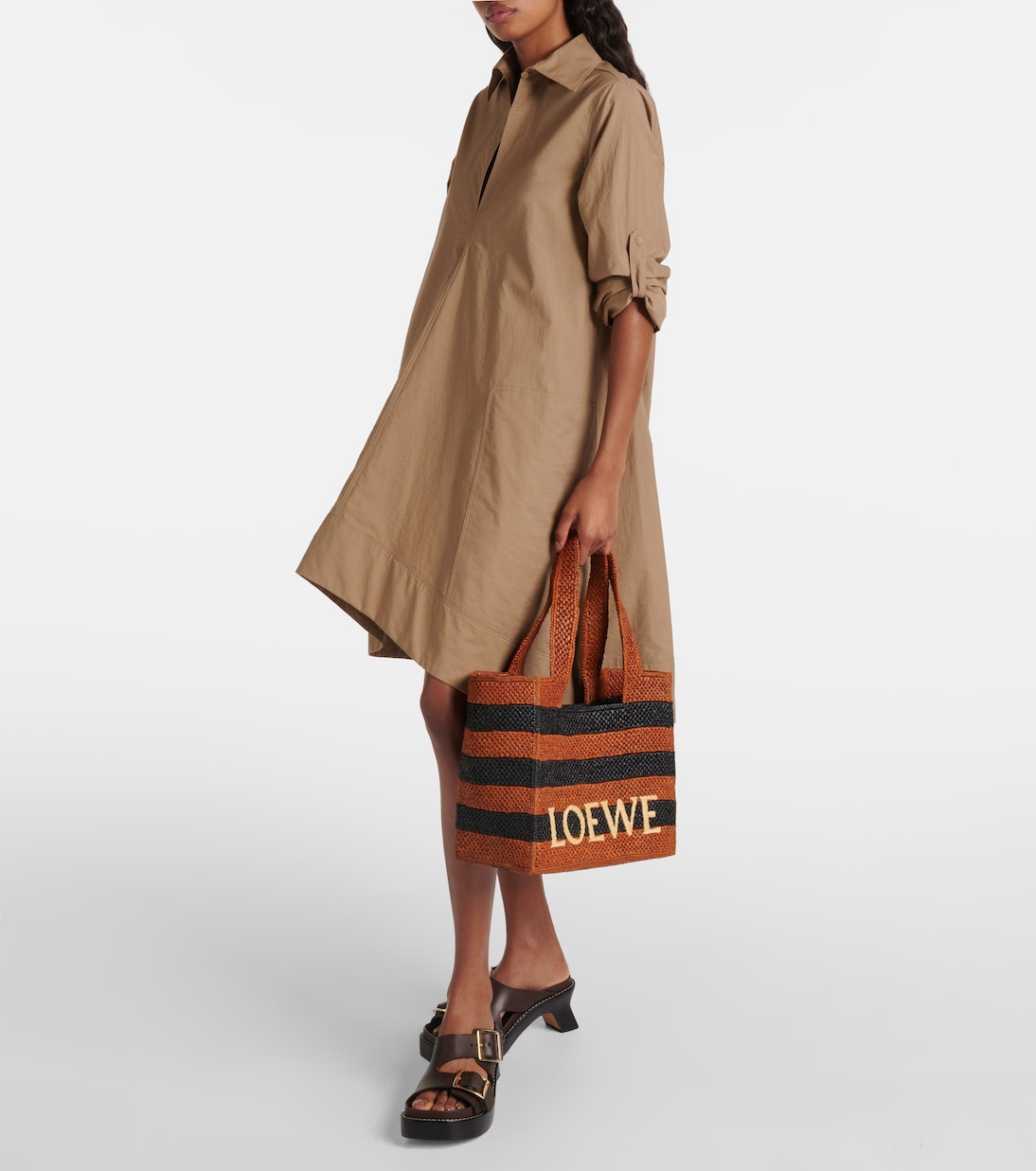 Tunique asymétrique en coton mélangé | Loewe