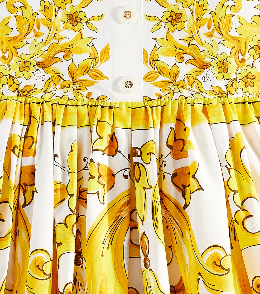 Abito Majolica in popeline di cotone | Dolce&Gabbana Kids
