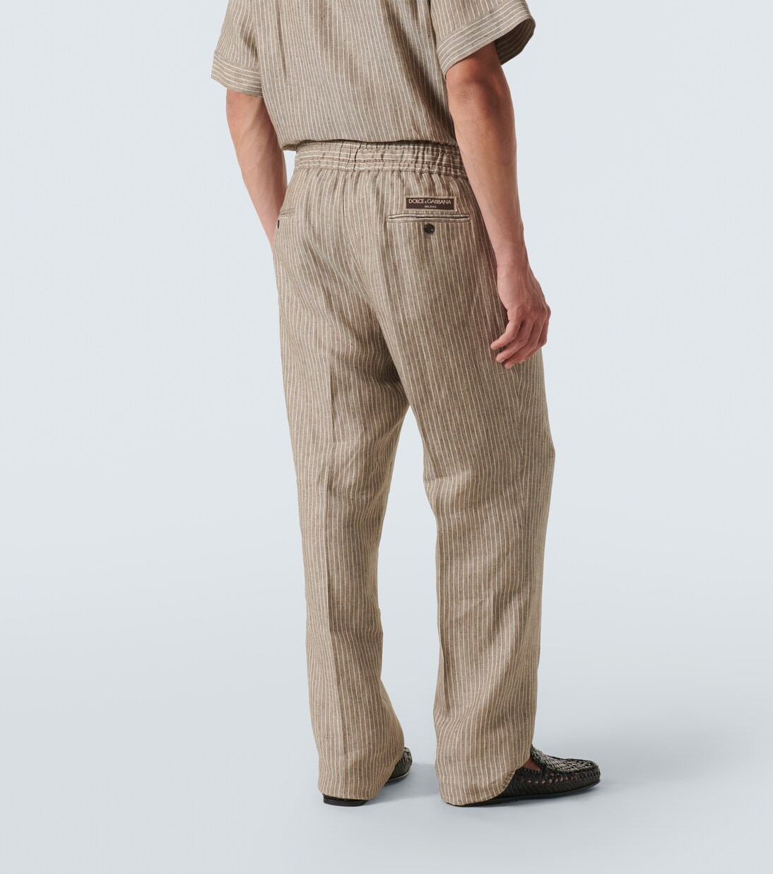 Pantaloni in lino a righe | Dolce&Gabbana