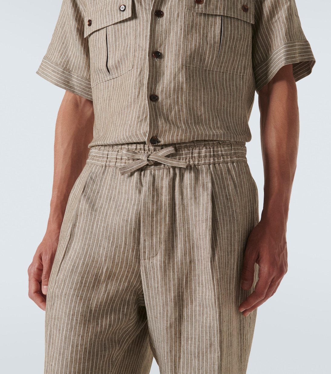 Pantaloni in lino a righe | Dolce&Gabbana