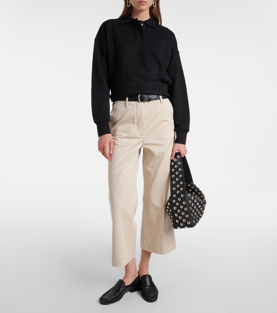 Brooks cotton terry jersey polo shirt | Proenza Schouler