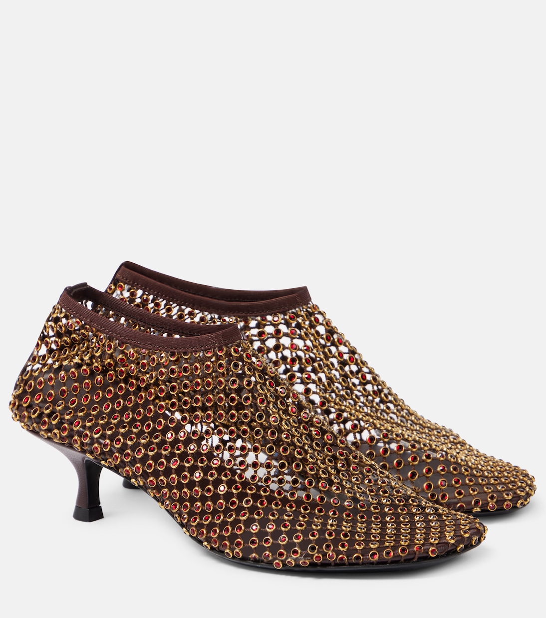 Minette crystal-embellished fishnet pumps | Christopher Esber