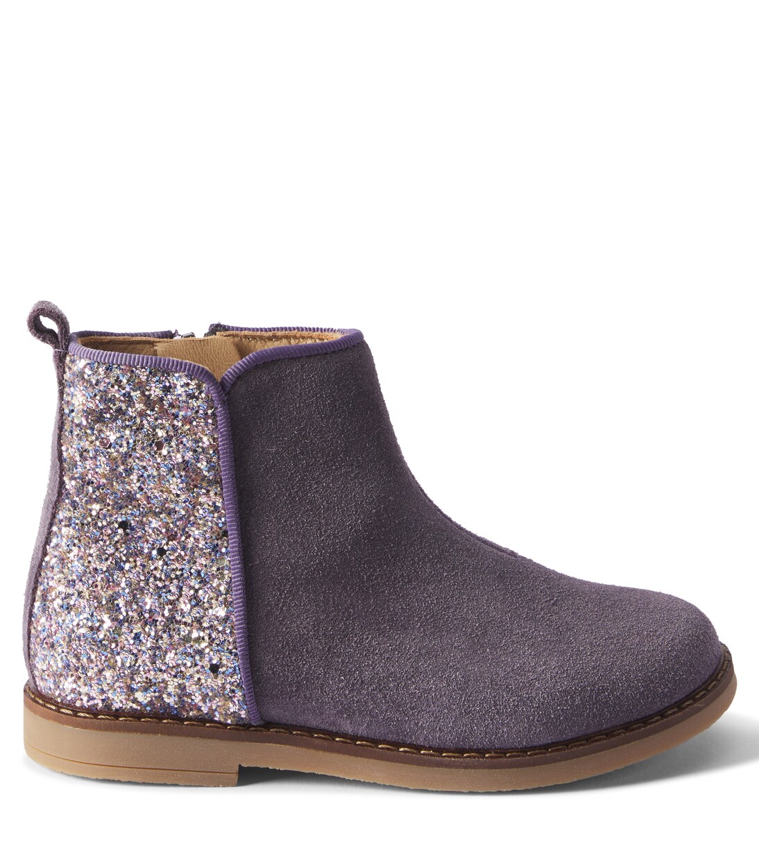 Ankle Boots Trip Back aus Veloursleder mit Glitter | Pom d'Api