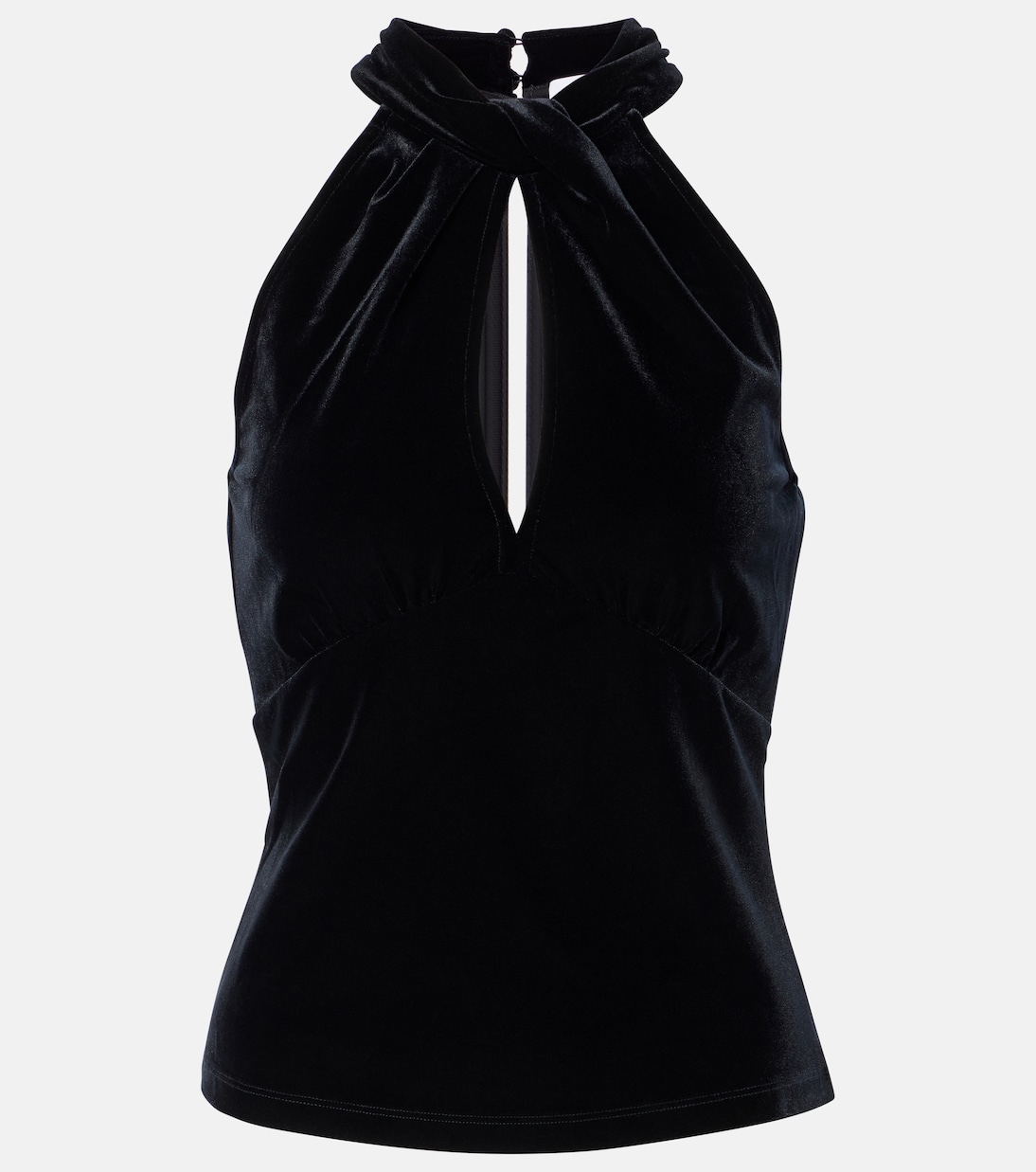 Top in velluto con scollo all’americana | Ganni