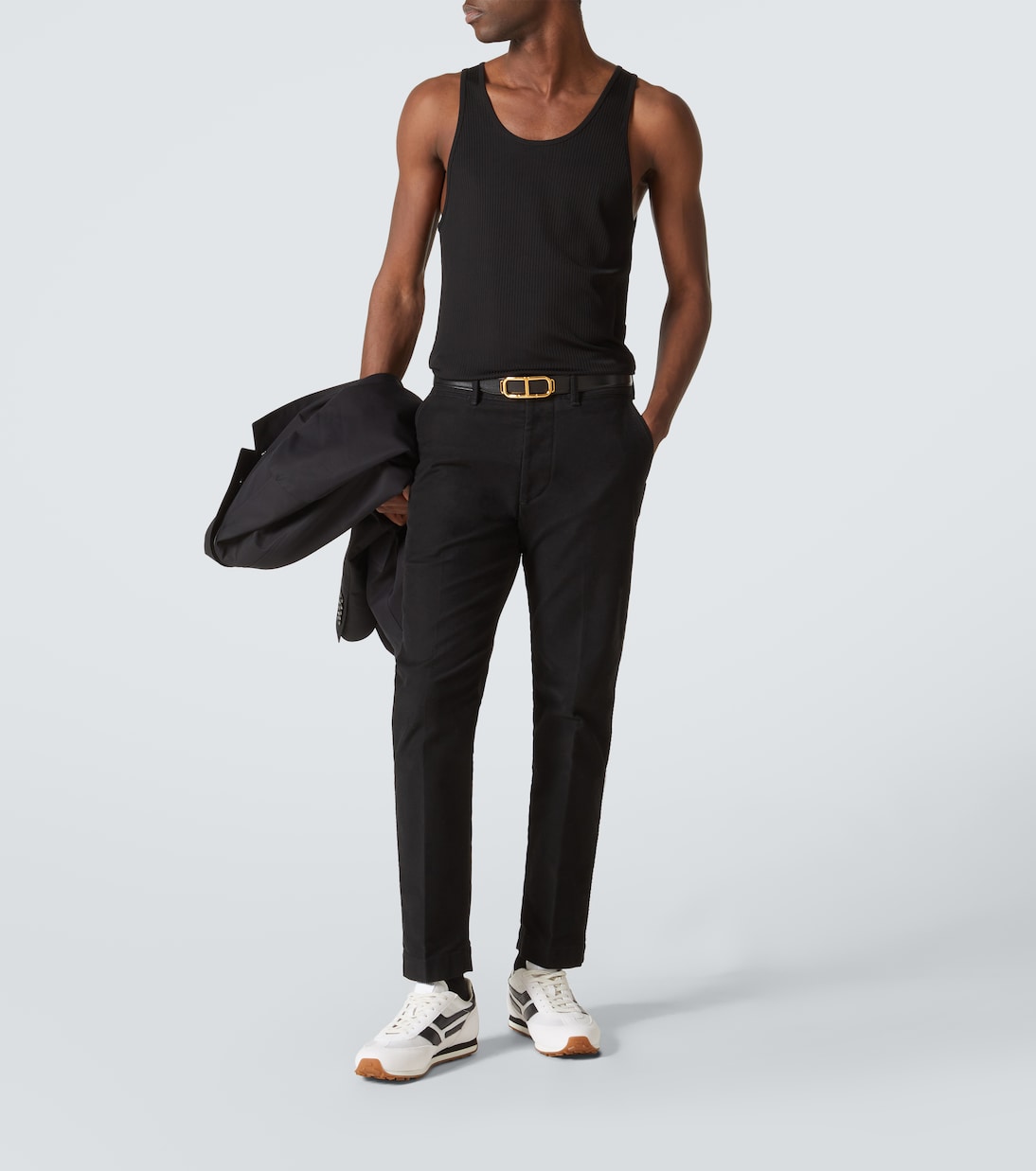 Verzierte Sneakers Mick mit Veloursleder | Tom Ford