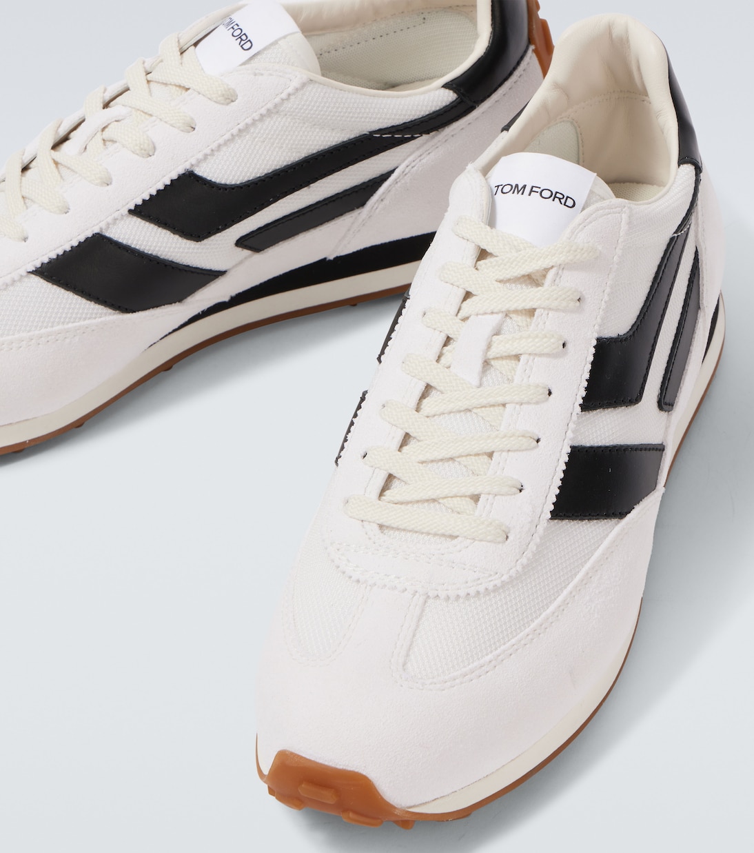 Verzierte Sneakers Mick mit Veloursleder | Tom Ford