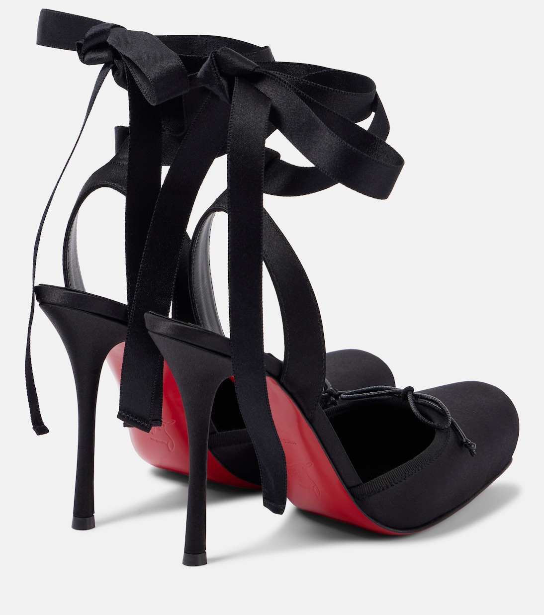 Cassia Lace Up 100 satin crêpe pumps | Christian Louboutin