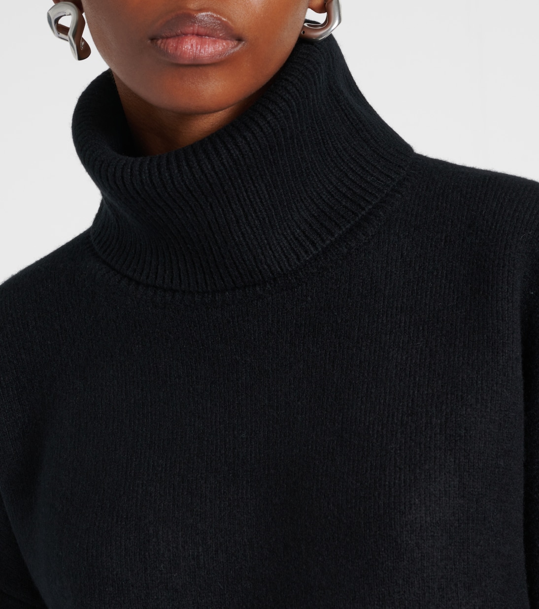 Jersey de cuello alto de mezcla de cachemir y lana | Toteme