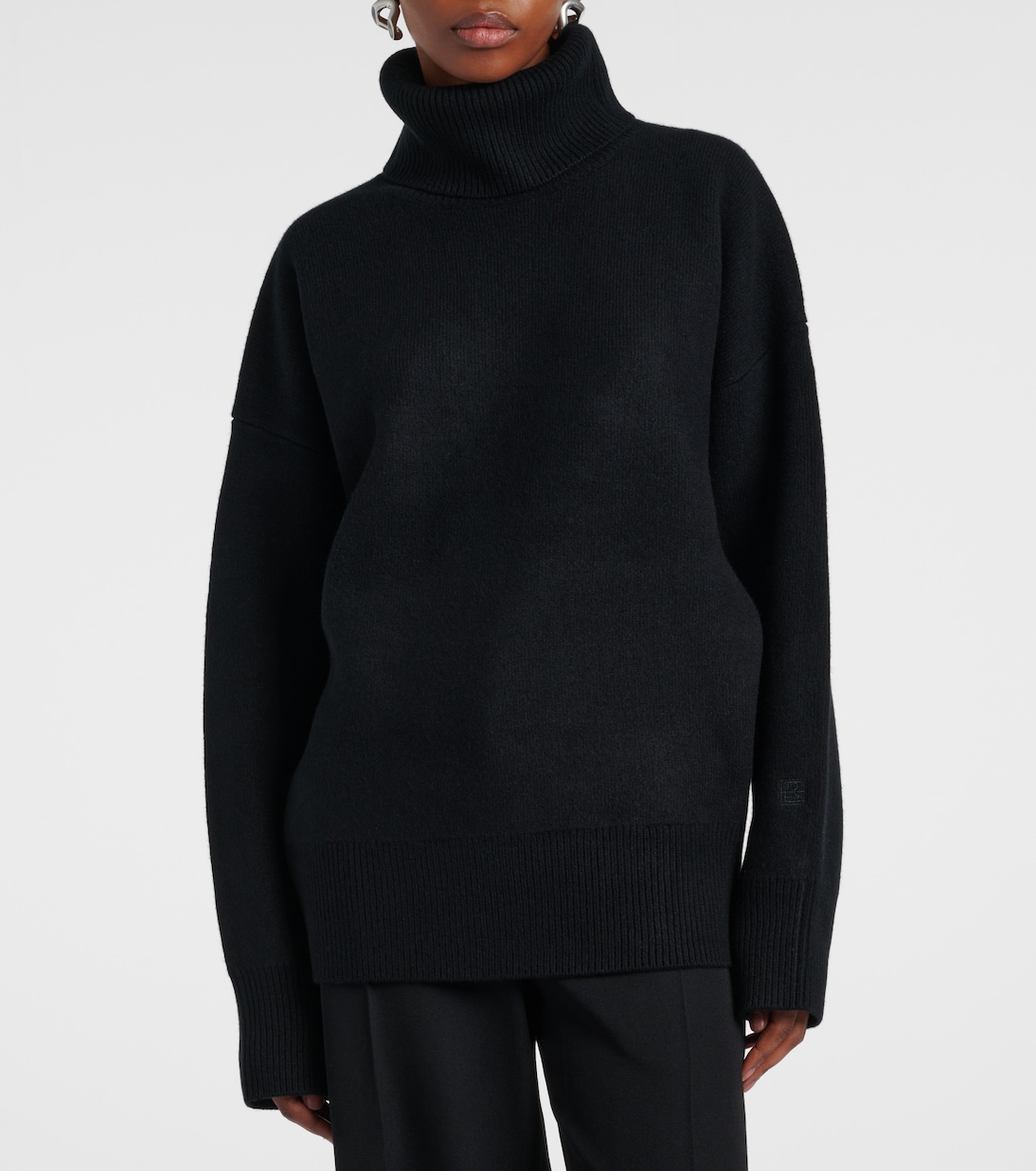 Jersey de cuello alto de mezcla de cachemir y lana | Toteme