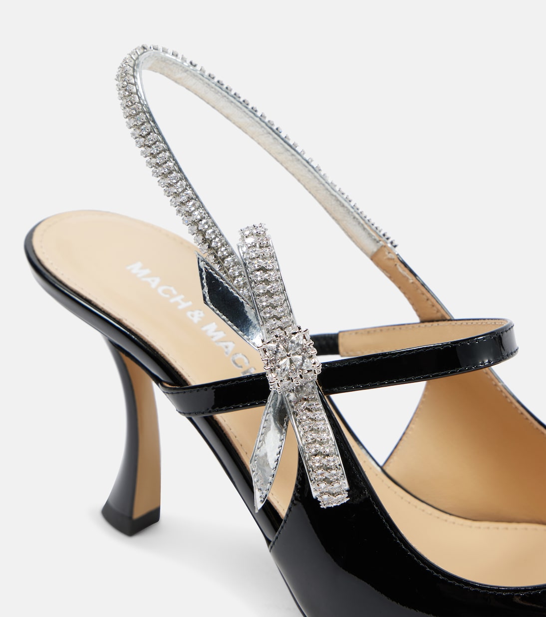 Pumps Crystal Cube aus Lackleder mit Kristallen | Mach & Mach